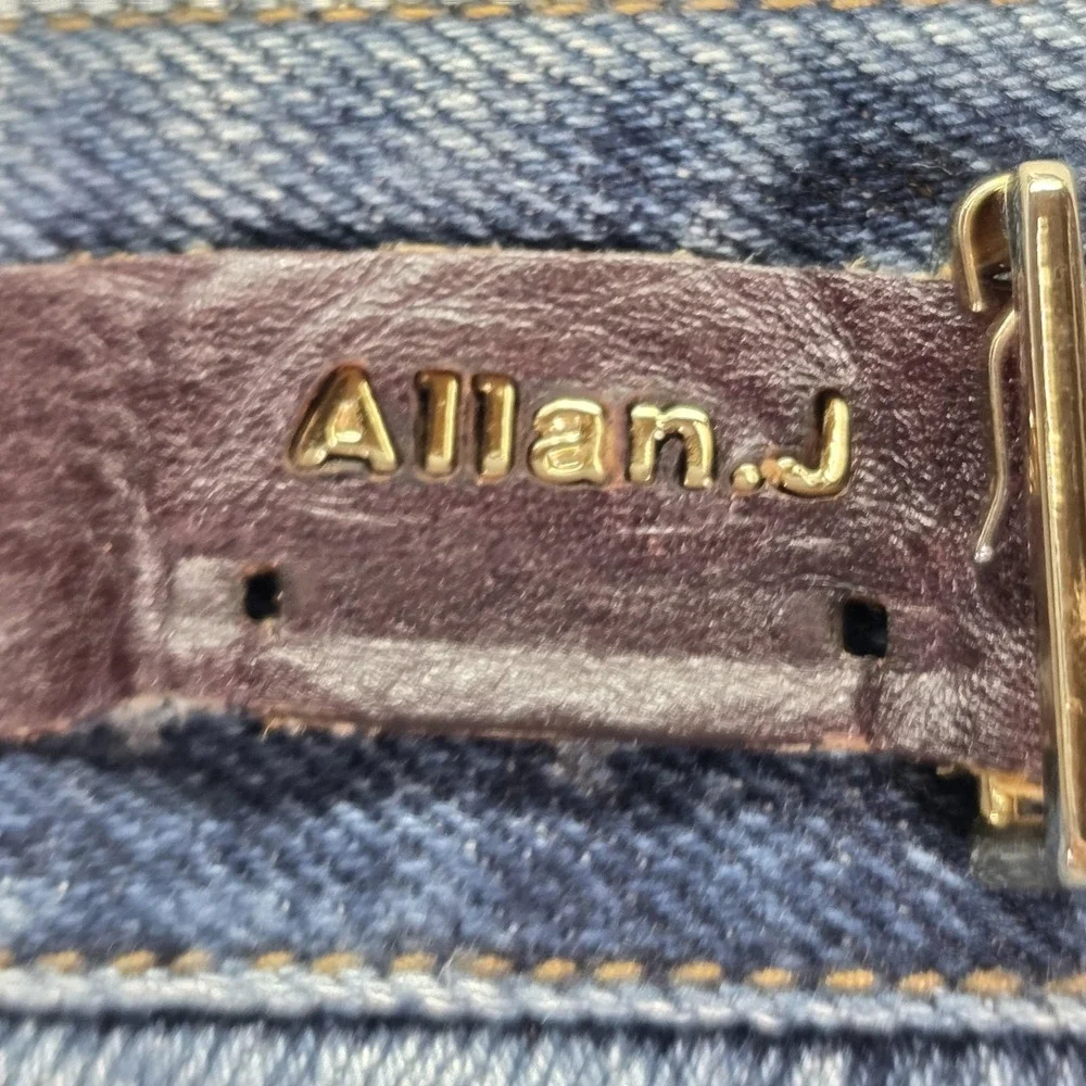 Selvedge Jeans Womens Blue Medium Wash Slim Whiskers Honeycomb Fits‎ 29x26